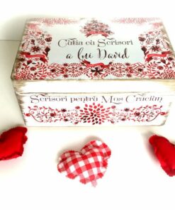 Scrisori pentru Mosu - cutie rosie personalizata Craciun