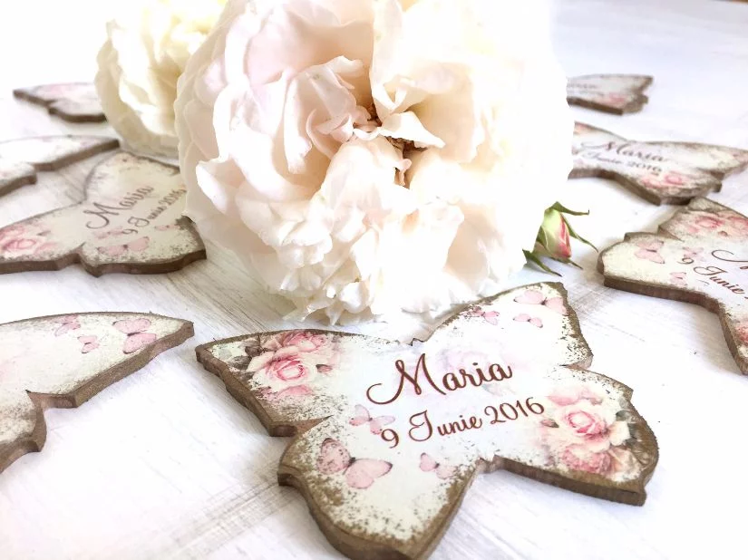 Set 10- Marturii personalizate fluturi Set