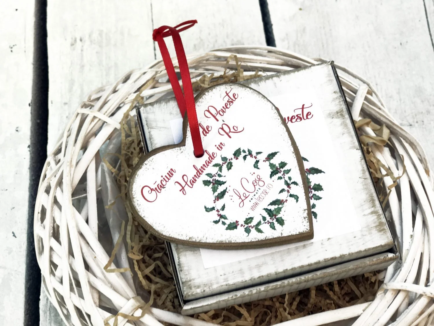 Gnomi Primul meu Craciun ca Nas sau Nasa - inimioara ornament personalizat - imagine 4