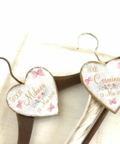 Alternative view of Umerase personalizate Mire si Mireasa Fluturi si Flori