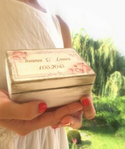 Alternative view of Cutiuta verighete personalizata - Vis Roz