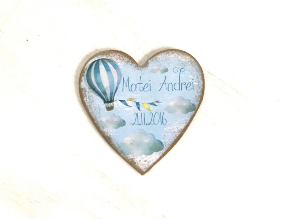 Set 10 marturii magneti personalizati Baloane - imagine 2