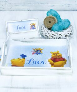 Alternative view of Set 1 AN Ursul si Prietenii lui - tava si cutituta personalizate