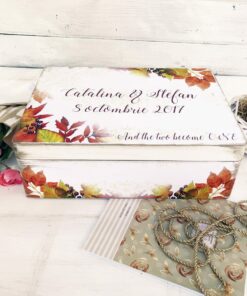 Alternative view of Frunze Toamna - Cutie de nunta personalizata toamna