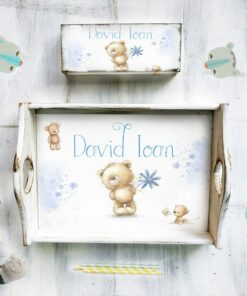 Alternative view of Set 1 An Ursul Bej - tava si cutiuta personalizate