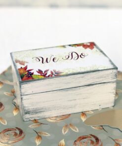 Alternative view of Cutiuta verighete personalizata - Frunze Toamna