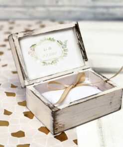 Alternative view of Cutiuta verighete personalizata - Cristal