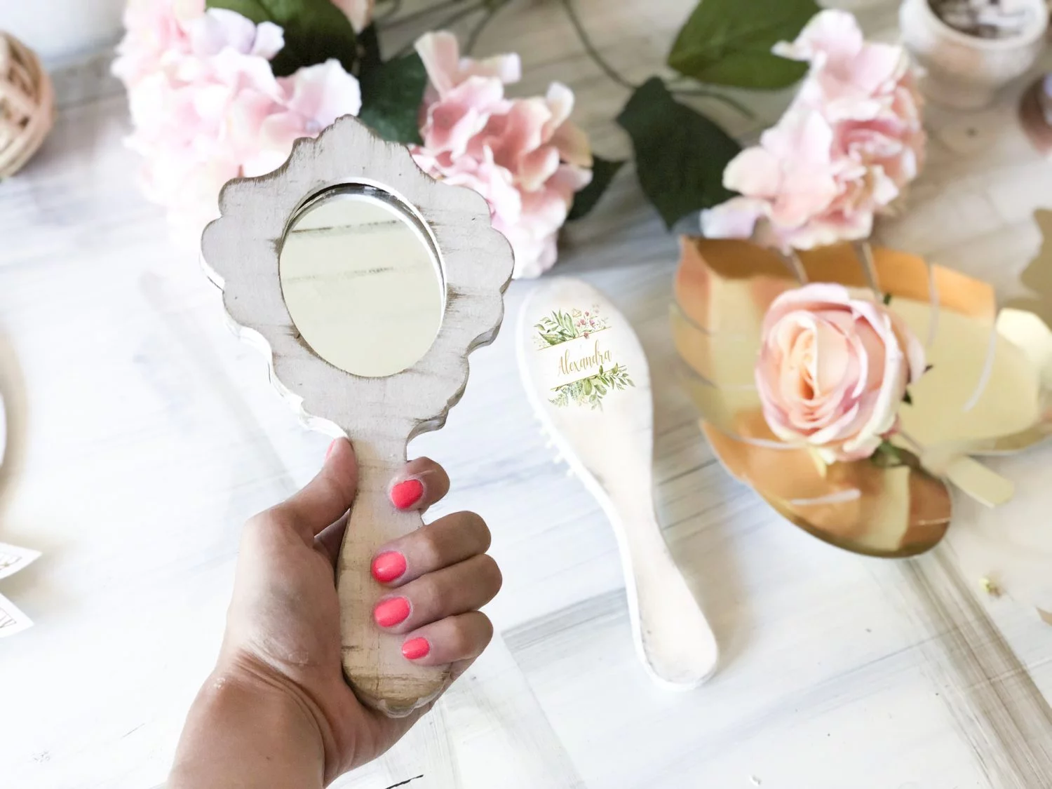 Tava mireasa personalizata Frunze de Maslin - imagine 2