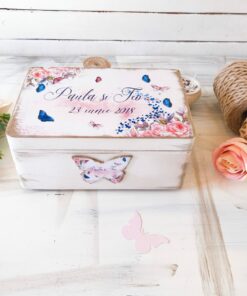 Alternative view of Cutie amintiri nunta personalizata - Fluturi