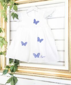 Alternative view of Rochita Botez Panza topita Personalizata Fluturasi Bleu