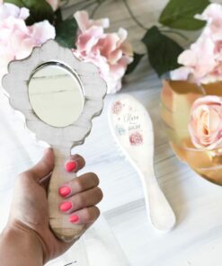 Alternative view of Tava Miresei personalizata cu hortensii