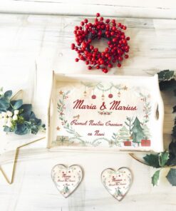 Alternative view of Set tava si suporturi pahare Primul Craciun ca Nasi