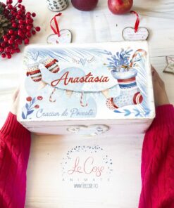 Alternative view of Joyfull RedBlue Christmas - cutie personalizata de Craciun