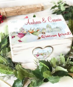 Reni - cutie personalizata de Craciun