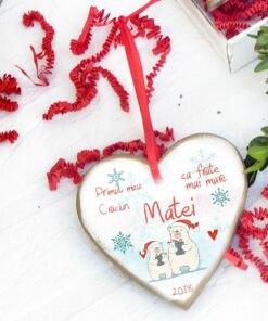Alternative view of Polar - Primul meu Craciun ca sora sau frate ornament personalizat brad