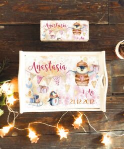 Alternative view of Set 1 an Pinguinul vesel - tava mot si cutiuta prima suvita personalizate