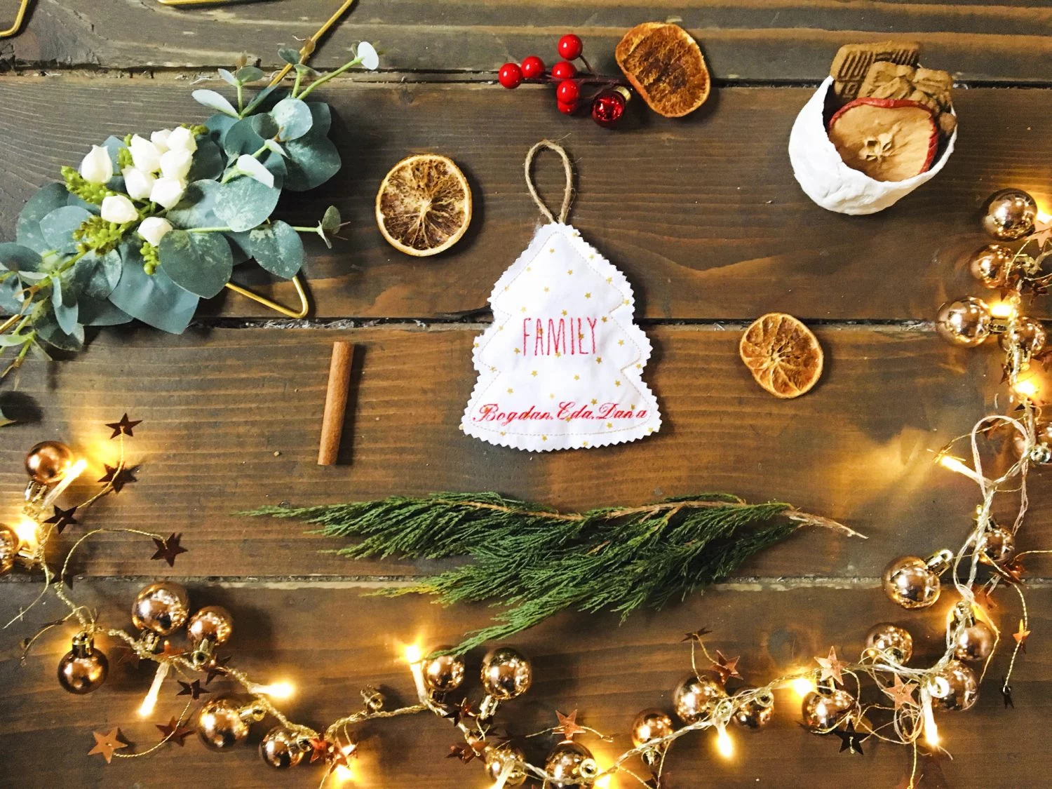 Craciun in Familie - Family ornament Craciun personalizat