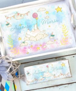 Alternative view of Set 1 an Nori si Ursi - tava mot si cutiuta prima suvita personalizate