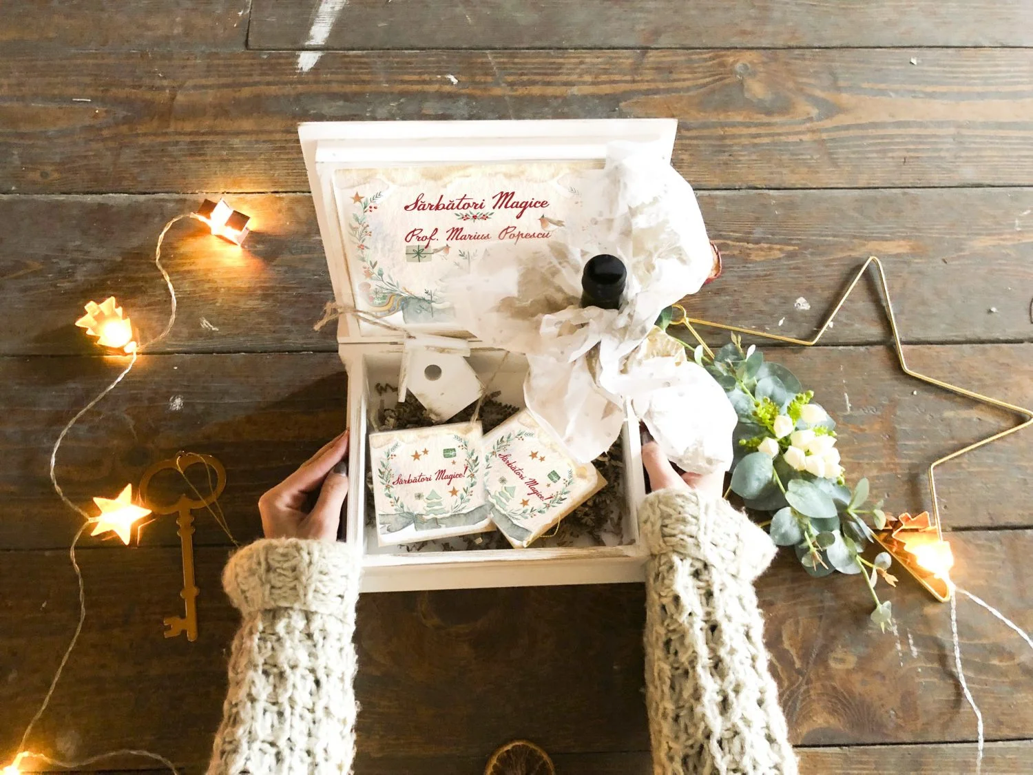 Set cadou Craciun personalizat - Classic Winey Christmas - imagine 3