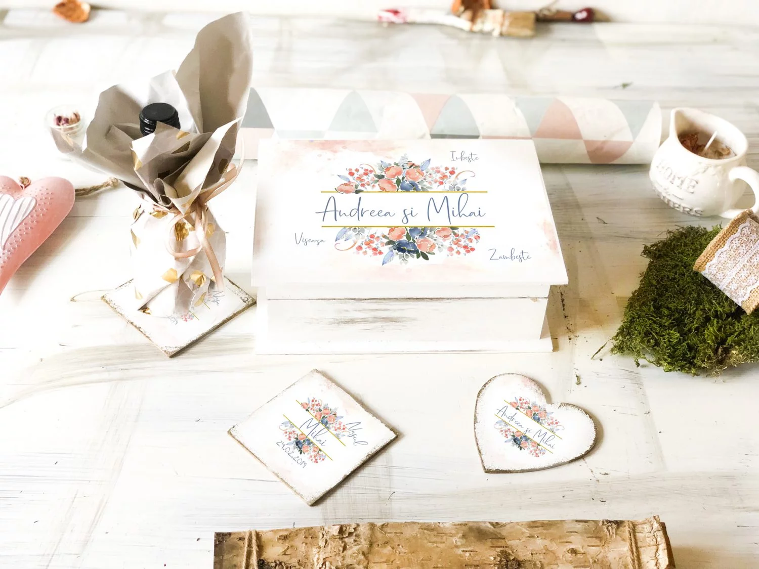 Set cadou personalizat Nasi - Coral - imagine 2