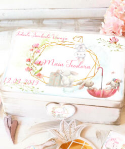 Cutie personalizata copii - Iepurasul Cristal