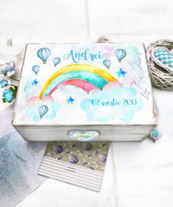 Curcubeul Vesel - cutie personalizata amintiri