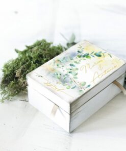 Alternative view of Cutiuta verighete personalizata - Eucalipt