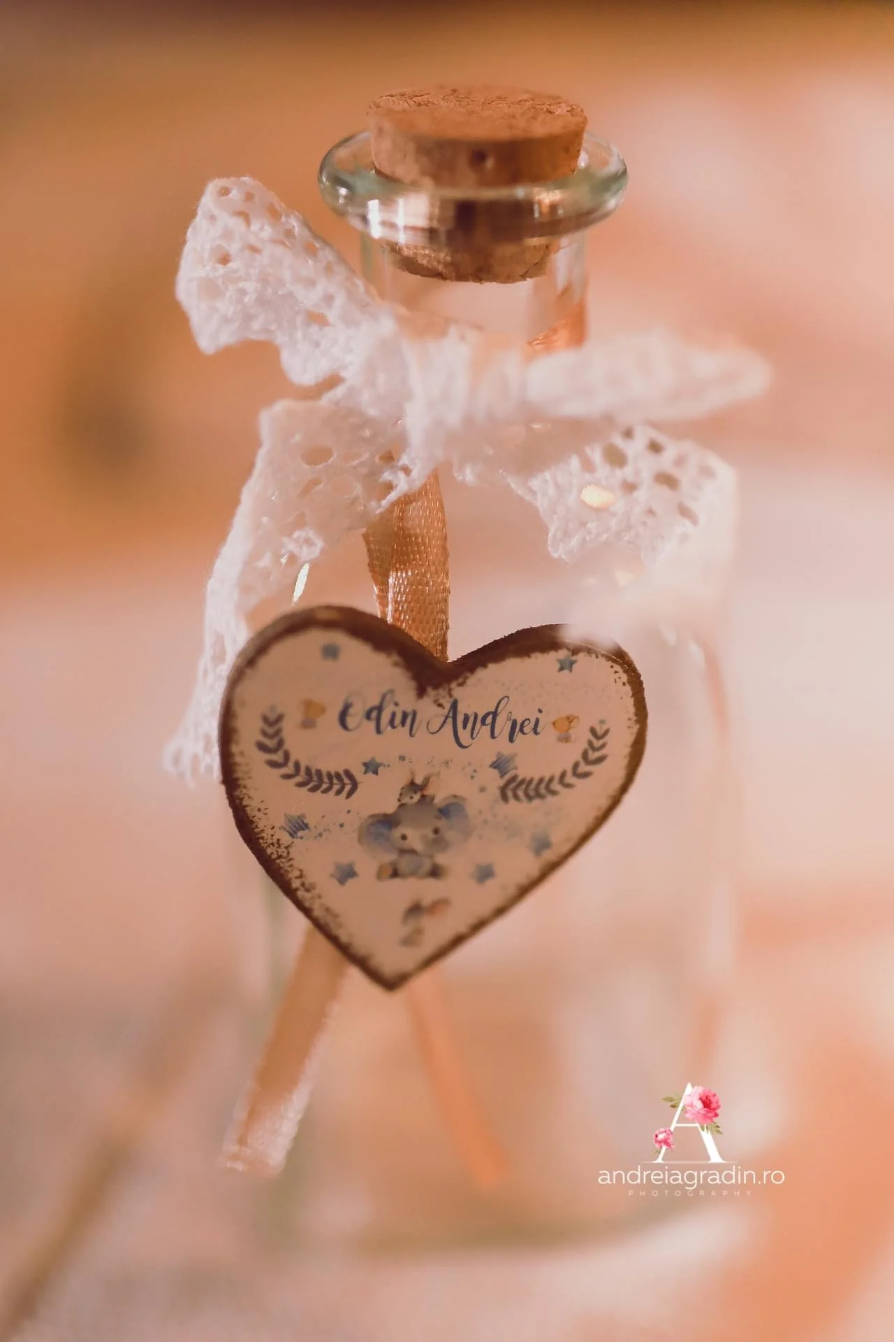 Trusou Botez Personalizat Elefantii Turcoaz - imagine 2