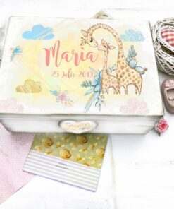 Cutie personalizata amintiri copii - Girafa Pimi