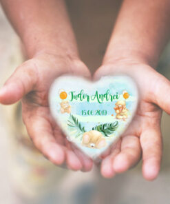 Set 10 Ursuleti si Baloane Marturii din lemn