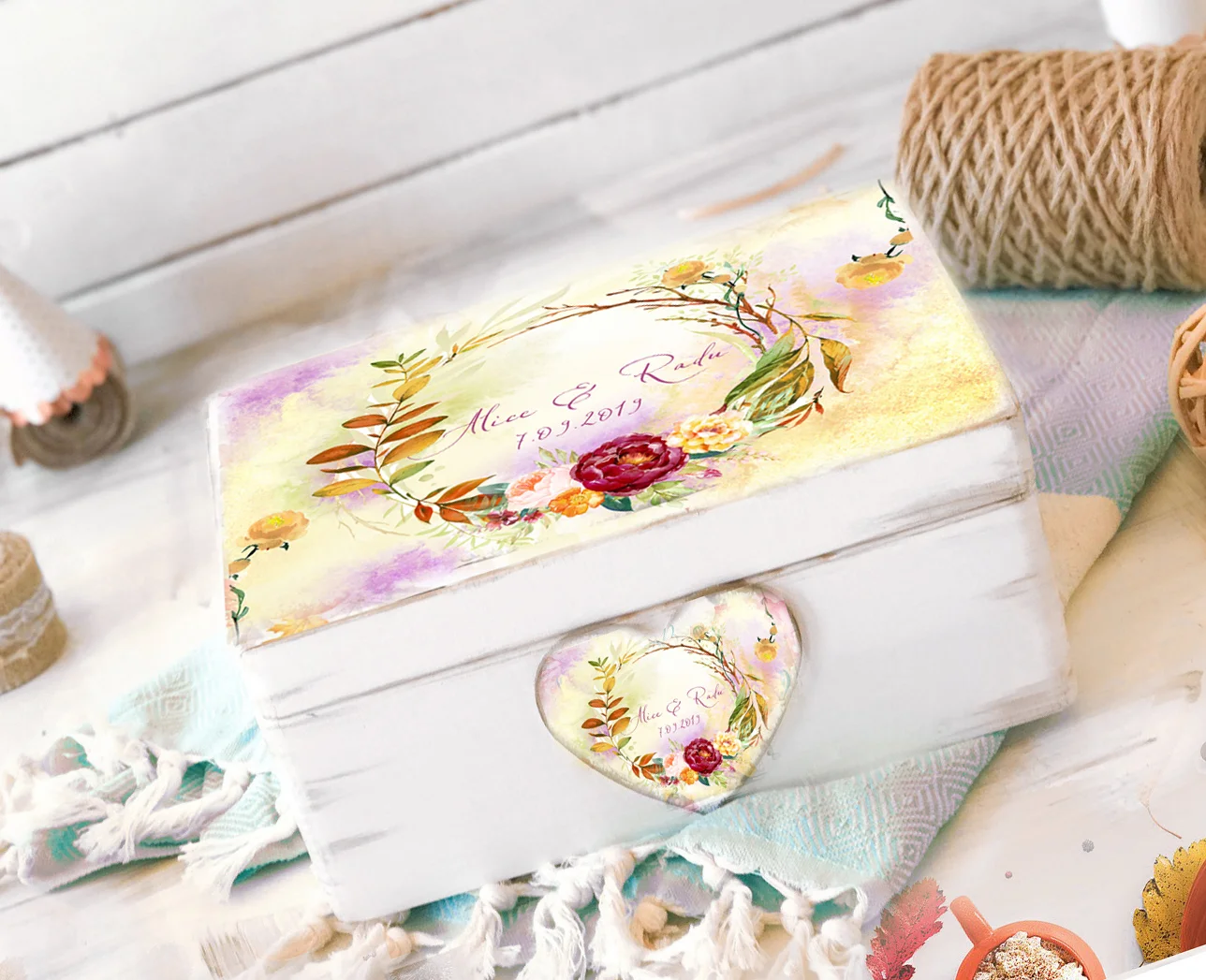 Boboci - cutie nunta toamna