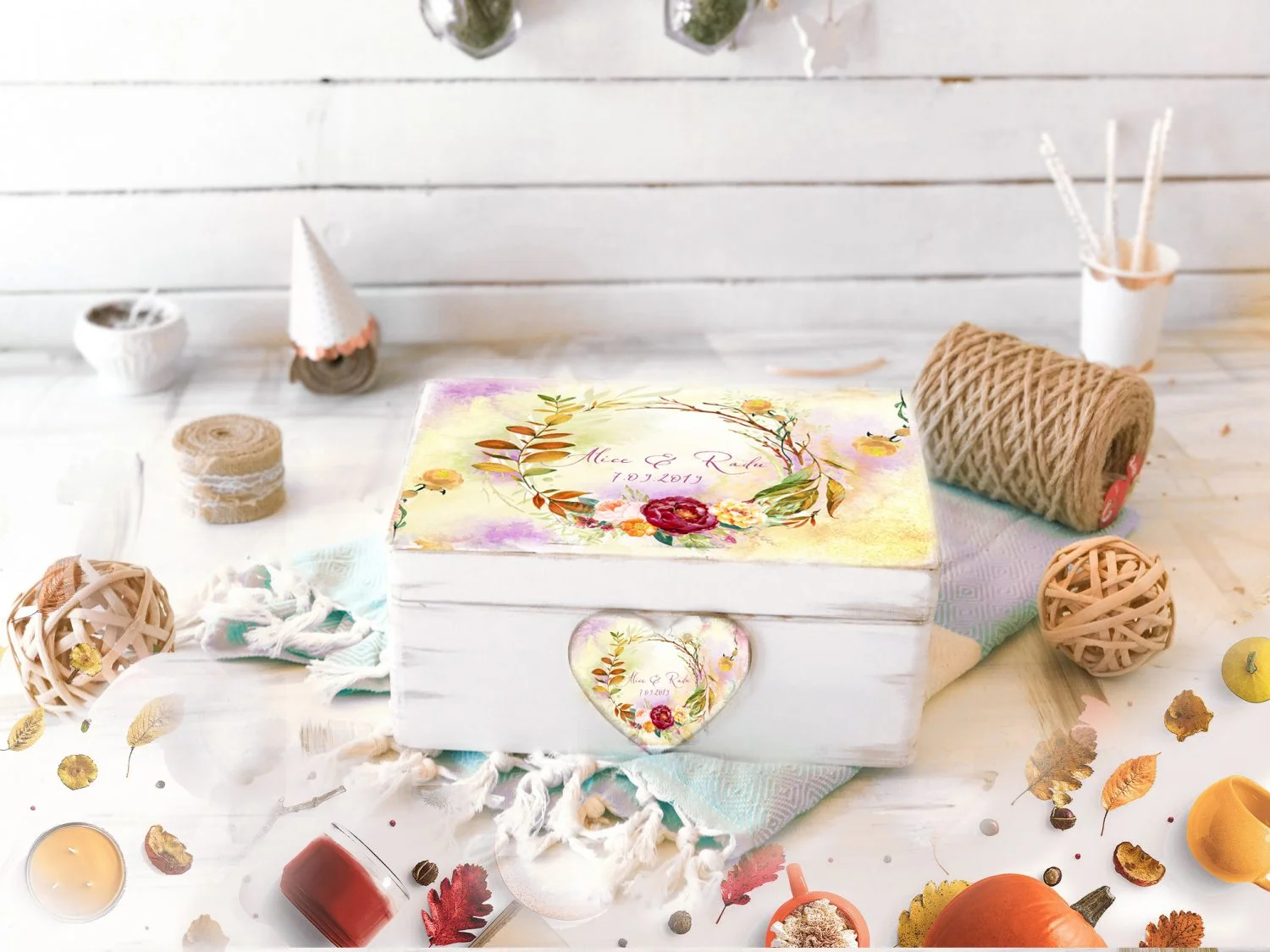 Boboci - cutie nunta toamna - imagine 2