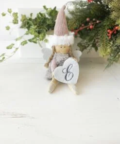 Christmas Silver  Love Angel - Decoratiune personalizata Craciun