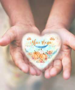 Set 10  Marturii din lemn - magneti personalizati Bebe Dovleac