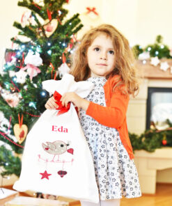 Sacul Mosului  - Sac personalizat Winter Love Bird