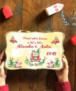 Semn personalizat Happy Cars - Primul nostru Craciun