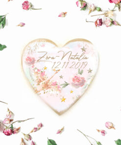 Set 10 Marturii din lemn - magneti personalizati Lebada