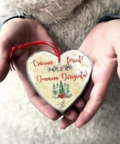 Inimioara ornament personalizat brad - Trees and Joy