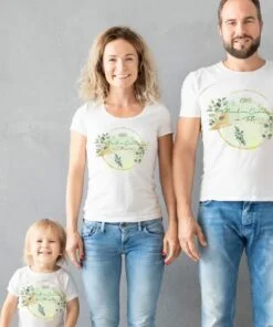 Tricouri Family Primul nostru Craciun - Verde & Auriu