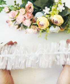 Alternative view of Jartiera Mireasa Alb Unt