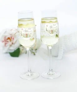 Set 2 pahare personalizate Miri sau Nasi - Dorinta