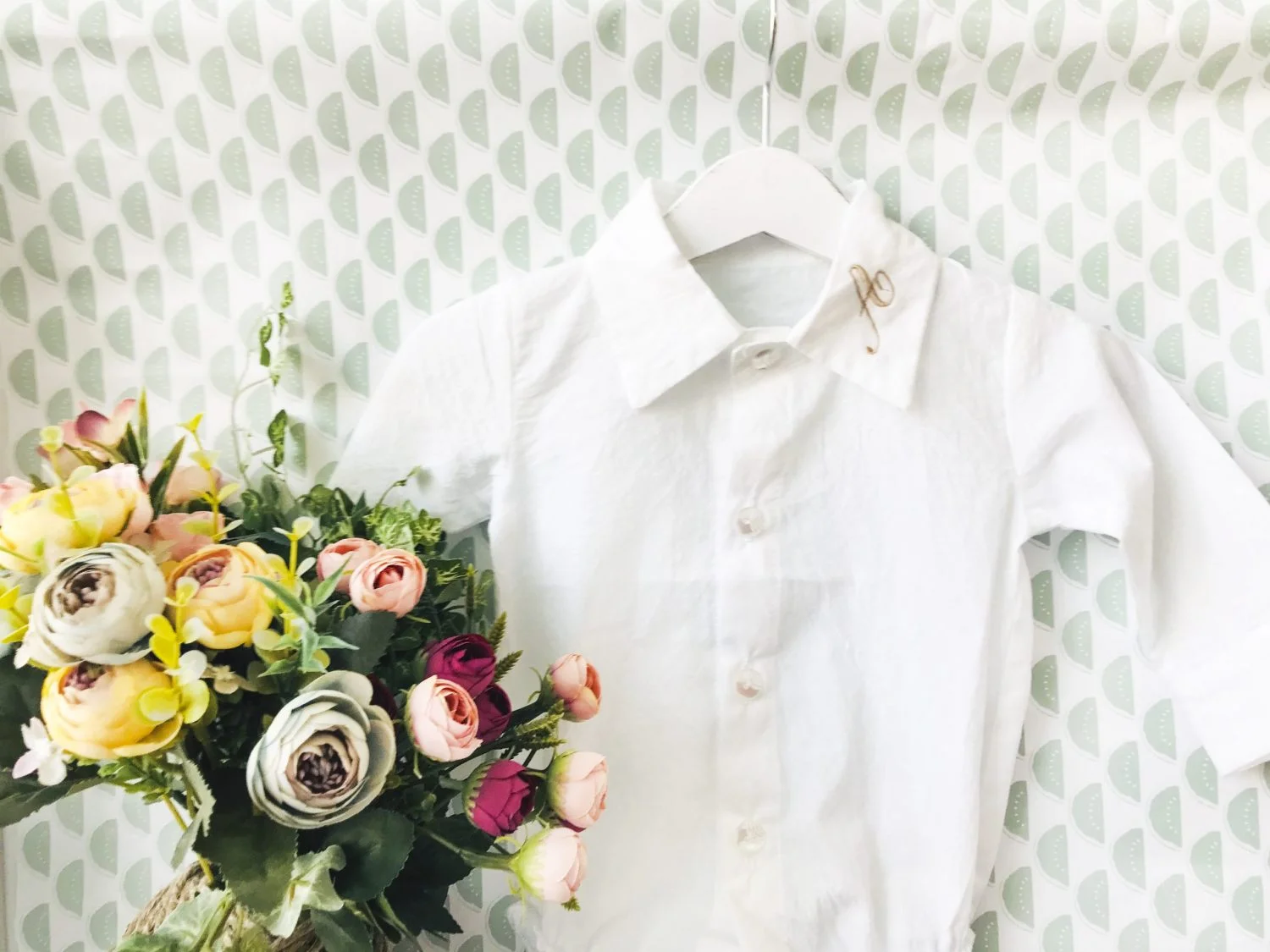 Set camasa body & salopeta bleu personalizat - imagine 2