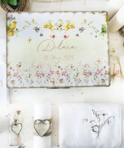 Trusou Botez Personalizat Flori de Camp
