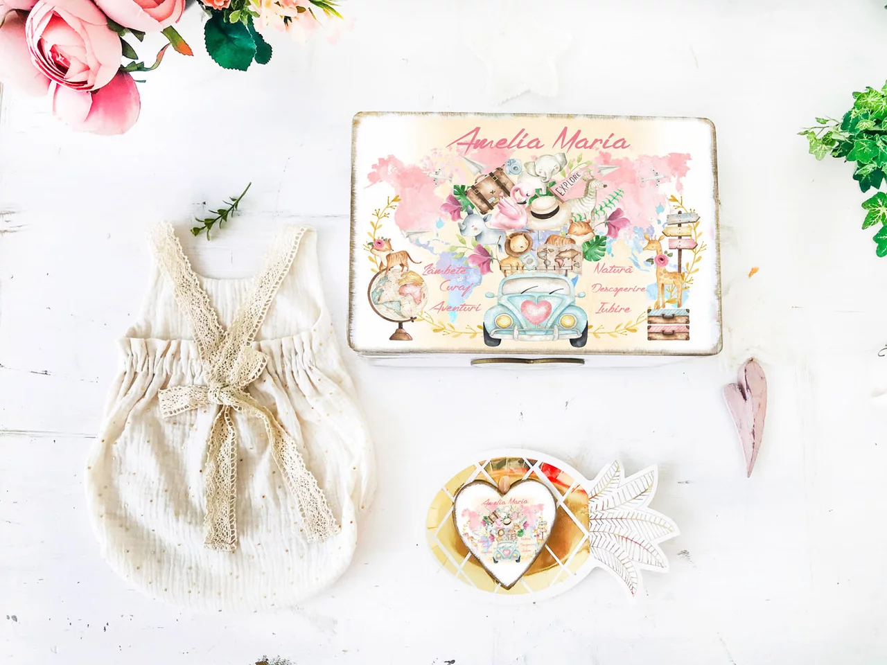 Safari Roz Set Cadou Bebe