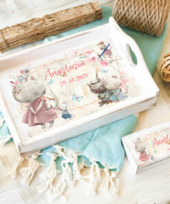 Set 1 An Pisici iubitoare - tava si cutiuta mot