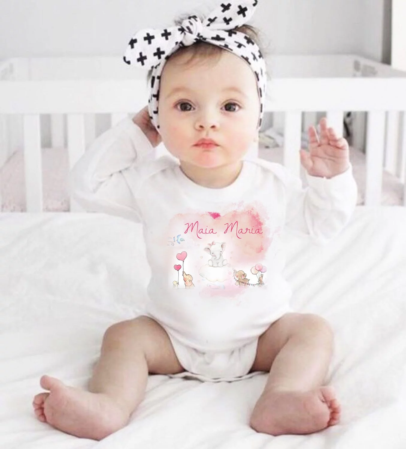 Trusou Botez Personalizat Prietenii Elefantilor Roz - imagine 4