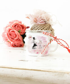 Canuta Martisor Vintage personalizata - Love Bunnies