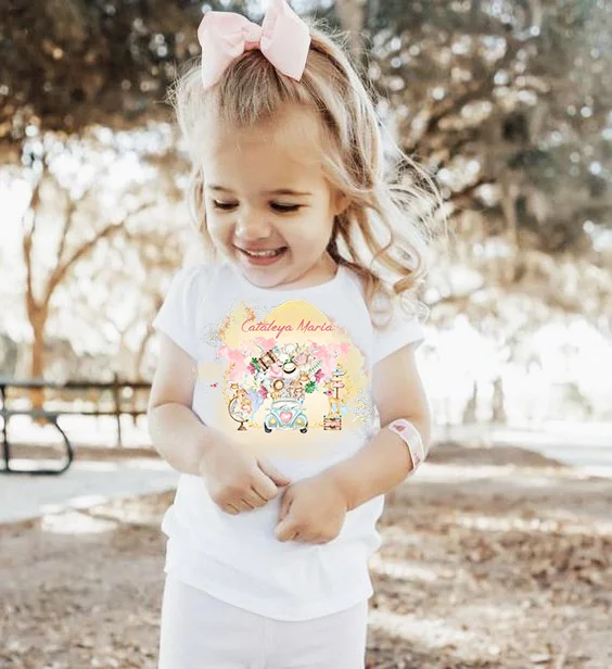 Trusou Botez Personalizat Bebe Safari Roz - imagine 3