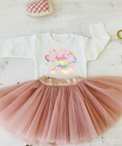 Set Aniversar 1 AN Body si Tutu BAloane Visatoare