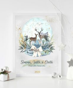 Winter Snow Globe– Tablou personalizat harta stelelor de Craciun